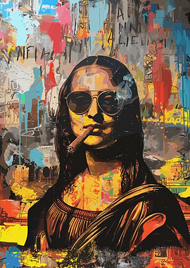 Mona Lisa Basquiat Style