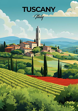 Tuscany Italy Travel Print