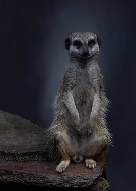 Meerkat portrait front