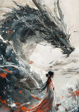 Japanese Woman Dragon