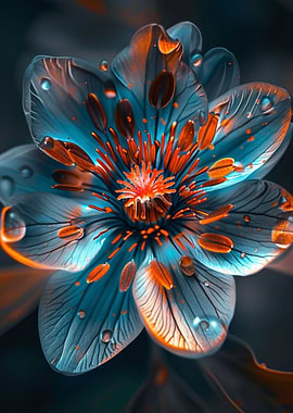 Ethereal Aqua Blossom