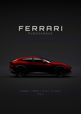 Red Ferrari Purosangue