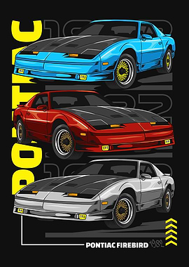 Retro Firebird Muscle Car