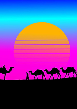 Synthwave camel