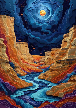Desert at night