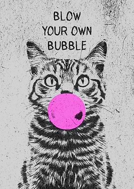Graffiti Cat Bubblegum Art