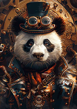 末那末匠　鎌田光司　Steampunk Motorbike Panda 末那末匠鎌田光司Steampunk Motorbike Panda