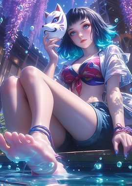 Anime Girl Fox Beauty