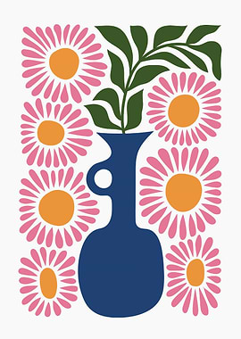 Vase Plant Flowers Leaf P2