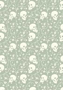 Bloom Floral Skull Pattern