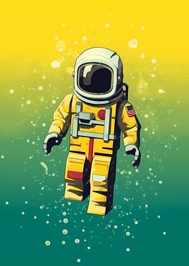 Cartoon astronaut
