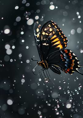 Butterflies In Raindrops