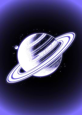 Neon Saturne White Purple