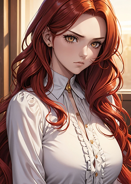 Old School Red Head Girl