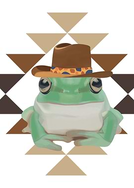Frog With Cowboy Hat