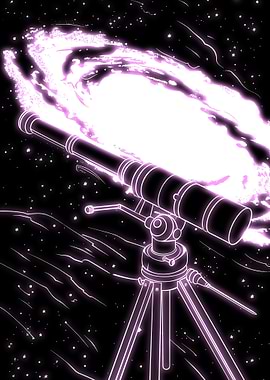 Neon Cosmic Lens Space