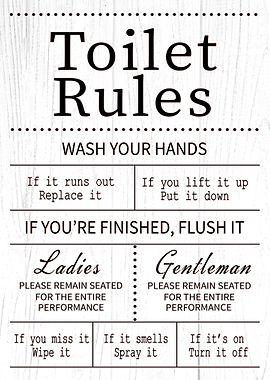 Toilet Rules Funny WC