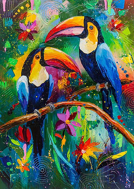 Happy toucans
