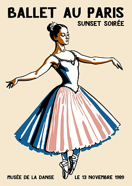 1989 Paris Ballet Poster