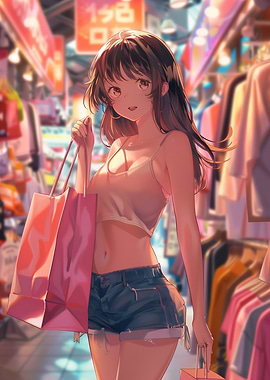 Anime Girl Shopping