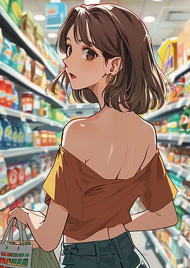 Anime Girl Shopping