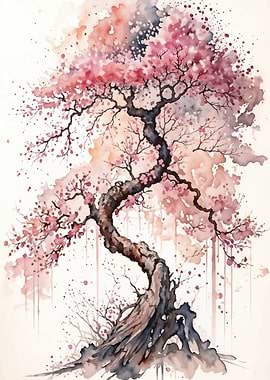 Cherry Blossom Watercolor