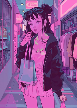 Anime Girl Shopping