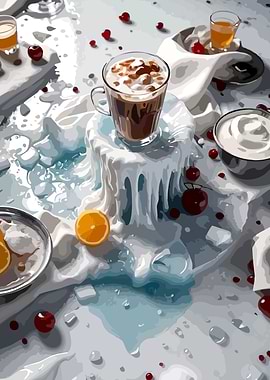 Ice Cafe decorative art