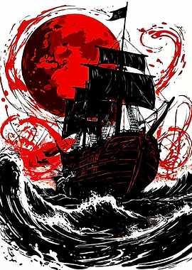 Ship On The Rampaging Sea