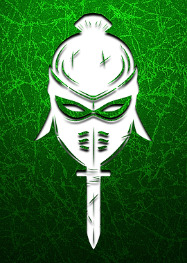 Ninja With Sword Green