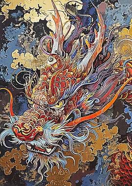Abstract Dragon Chinese