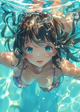 Anime Girl Swimming