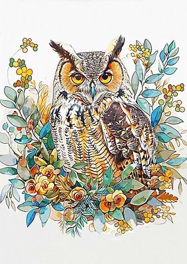 Nature Minimalist Owl