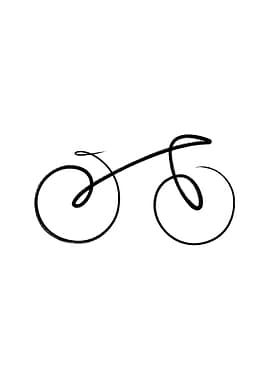 Simple Bicycle Line Art