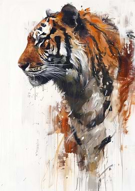 Tiger Profile Painting