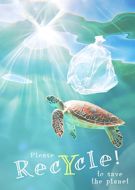 Recylce Save the turtles