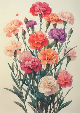 Vintage Carnation Bouquet