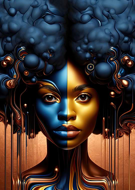 Vibrant Abstract Portrait