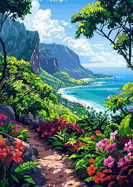 Hawaii Pixel Art