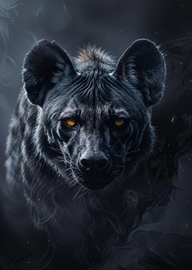 Hyena in Black Smoke