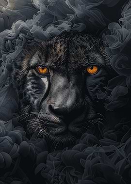 Cheetah in Black Smoke