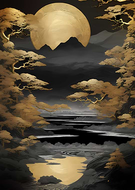 Kintsugi Golden Landscape