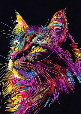 Magic of Colorful Cats