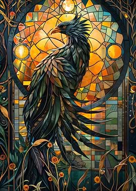 Stained Glass Phoenix