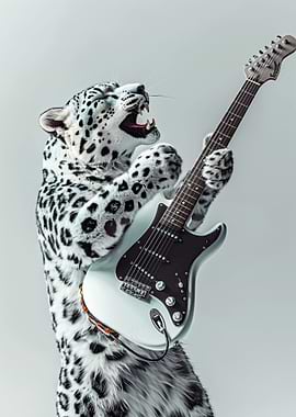 Snow Ocelot Guitar