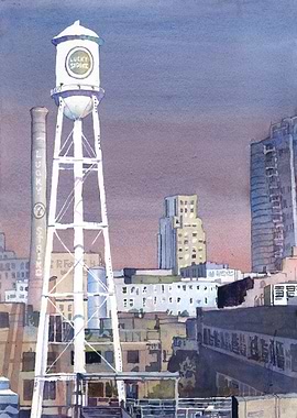 Durham NC skyline art