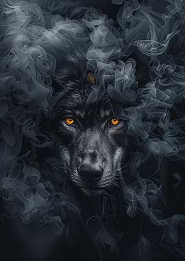 Wolf in Black Smoke