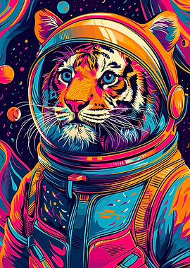 Astronaut Space Tiger
