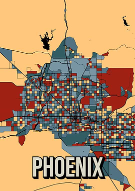 Phoenix Earthtone City Map