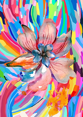 Acrylic Flower Painting